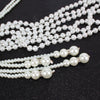 Multilayered Imitation Pearl Necklace Retro Style With Pearlescent Treatment Snake Bone Chain Pendant