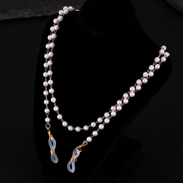Multilayered Pearl Jewelry Set For Women Alloy Regular Chain Geometric Design
