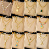 Multilayered Star Tree Of Life Stainless Steel Chain Necklace With Electroplating