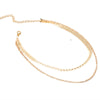 Multilayered Wearing Temperament Women Sequins Short Clavicle Necklace Double Fashion Fishbone Chain Necklace