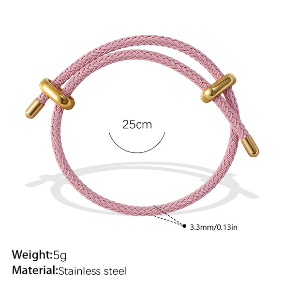 Multipendant Bracelet 316L Stainless Steel 18K Gold Plated Fashion Style