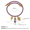 Multipendant Bracelet 316L Stainless Steel 18K Gold Plated Fashion Style