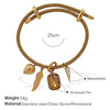 Multipendant Bracelet 316L Stainless Steel 18K Gold Plated Fashion Style