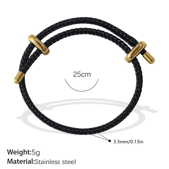 Multipendant Bracelet 316L Stainless Steel 18K Gold Plated Fashion Style