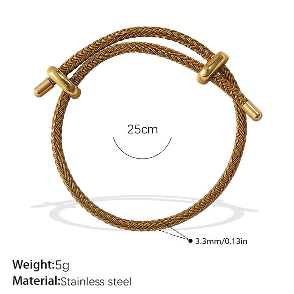 Multipendant Bracelet 316L Stainless Steel 18K Gold Plated Fashion Style