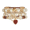 Multipiece Handmade Alloy Rice Beads Pearls Geometric Style Bracelets