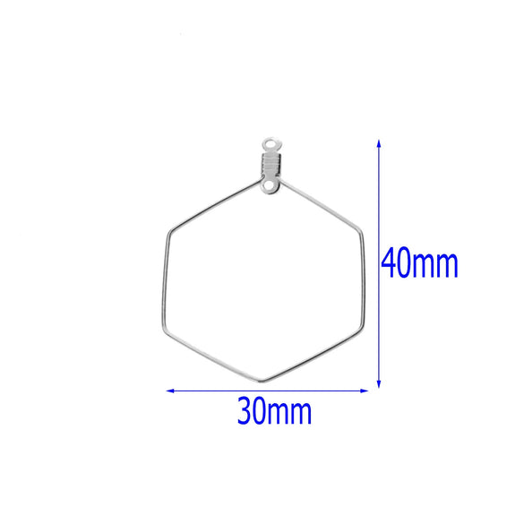 Multishape Stainless Steel Beaded Hanging Earrings Accessories With Electroplating Treatment