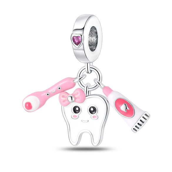 Musical Note Medicine Box Tooth String Beads Pendant Diy Jewelry Accessories Bracelet 925 Silver Copper Plated Dripping Oil