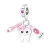 Musical Note Medicine Box Tooth String Beads Pendant Diy Jewelry Accessories Bracelet 925 Silver Copper Plated Dripping Oil