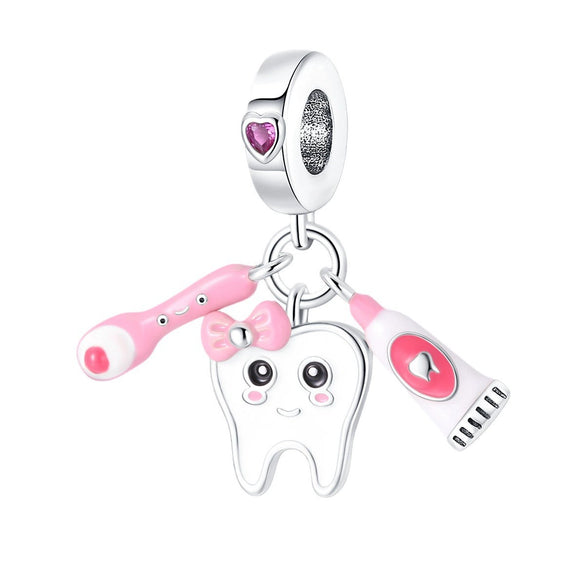 Musical Note Medicine Box Tooth String Beads Pendant Diy Jewelry Accessories Bracelet 925 Silver Copper Plated Dripping Oil