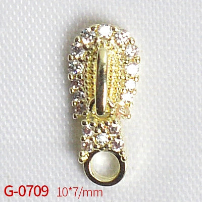 Nail Art Jewelry Metal Zircon Simple Style Flower Pattern Leaves Rabbit Pendant