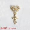 Nail Art Jewelry Metal Zircon Simple Style Flower Pattern Leaves Rabbit Pendant