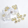 Nail Art Jewelry Metal Zircon Simple Style Flower Pattern Leaves Rabbit Pendant