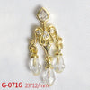 Nail Art Jewelry Metal Zircon Simple Style Flower Pattern Leaves Rabbit Pendant