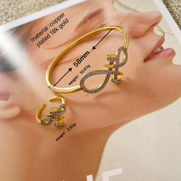 Nail Bracelet Copper Electroplated Light Luxury Design