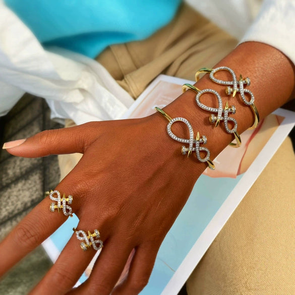 Nail Bracelet Copper Electroplated Light Luxury Design