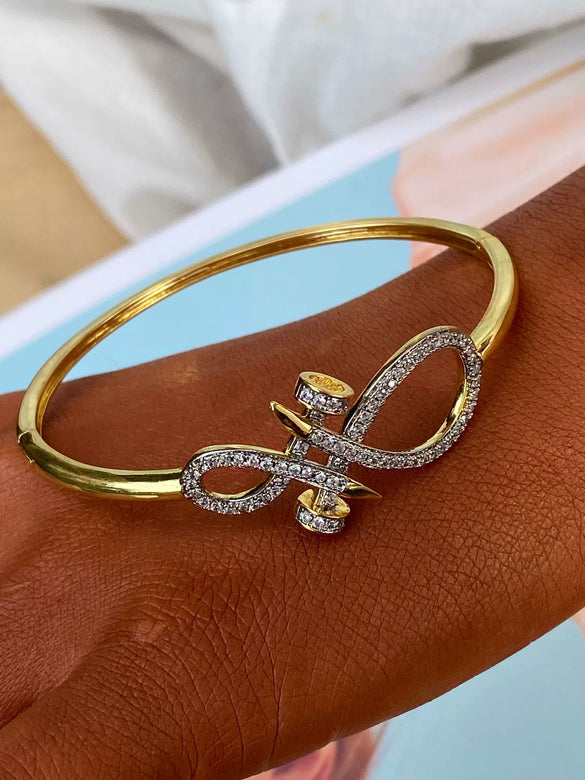 Nail Bracelet Copper Electroplated Light Luxury Design