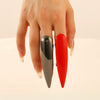 Nail Ring Accessories Iron Geometric Baking Paint Ins Style For Women And Unisex