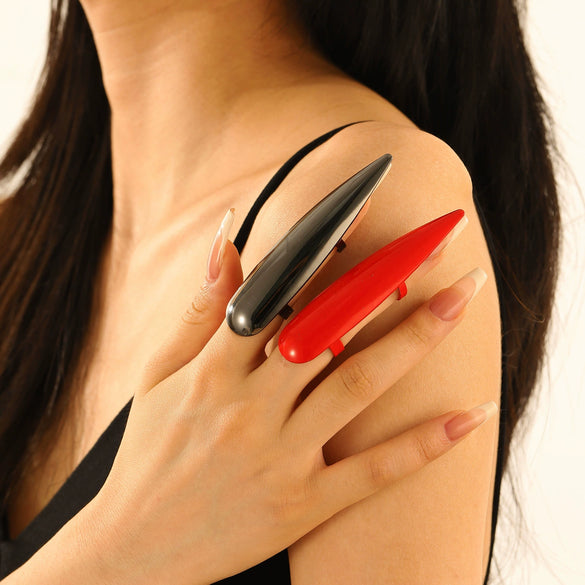 Nail Ring Accessories Iron Geometric Baking Paint Ins Style For Women And Unisex