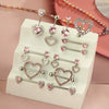 Nail Ring Heartshaped Zircon Stainless Steel Geometric Electroplating Style