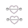 Nail Ring Heartshaped Zircon Stainless Steel Geometric Electroplating Style