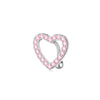 Nail Ring Heartshaped Zircon Stainless Steel Geometric Electroplating Style