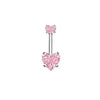 Nail Ring Heartshaped Zircon Stainless Steel Geometric Electroplating Style