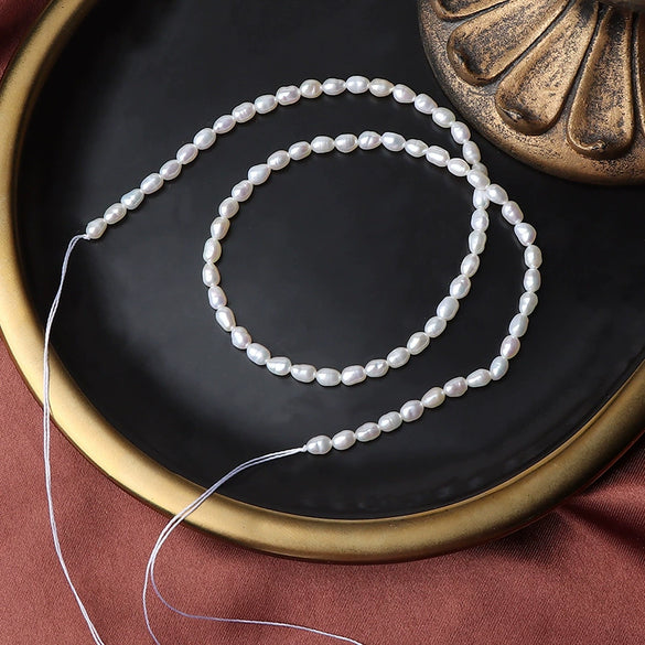 Naked Freshwater Pearl Strand Irregular Shape Straight Hole Baroque Style