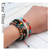 Natural Agate Beaded Couple Bracelet Geometric Devil Eye Hand String Unisex Fashion Jewelry