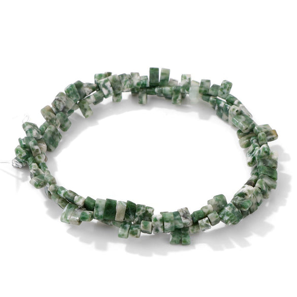 Natural Agate Rectangular Double Hole Beads Diy Handmade Beaded Bracelet Ring Decoration Accessories