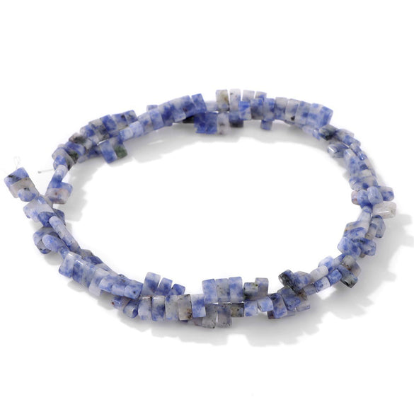 Natural Agate Rectangular Double Hole Beads Diy Handmade Beaded Bracelet Ring Decoration Accessories