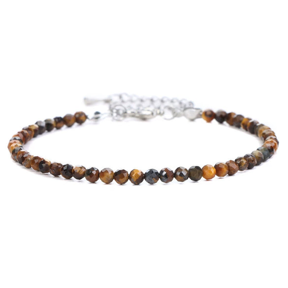 Natural Amethyst Crystal Beaded Women’s Bracelet With Geometric Design Single Strand Bracelet