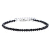 Natural Amethyst Crystal Beaded Women’s Bracelet With Geometric Design Single Strand Bracelet