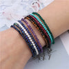 Natural Amethyst Crystal Beaded Women’s Bracelet With Geometric Design Single Strand Bracelet