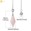 Natural Amethyst Crystal Hexagonal Pyramid Pendant Minimalist Cone Section Stone Jewelry Pendant