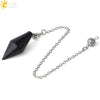 Natural Amethyst Crystal Hexagonal Pyramid Pendant Minimalist Cone Section Stone Jewelry Pendant