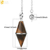 Natural Amethyst Crystal Pendulum Cone Pendant Minimalist Drop Shape Cut Stone Jewelry