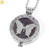 Natural Amethyst Stone Butterfly Pendant Necklace With Oblate Beads Minimalist Crystal Ball Chain Jewelry For Women