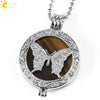 Natural Amethyst Stone Butterfly Pendant Necklace With Oblate Beads Minimalist Crystal Ball Chain Jewelry For Women