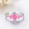 Natural Amethyst Zircon Silver Ring Fashion Wedding Heartshaped Colored Diamond Ring Jewelry  Sales