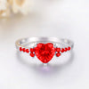Natural Amethyst Zircon Silver Ring Fashion Wedding Heartshaped Colored Diamond Ring Jewelry  Sales