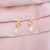 Natural Baroque Pearl Simple Retro Long Knot Slimming Earrings