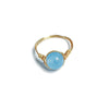 Natural Chalcedony Stone Ring Purely Handmade Hand Woven Winding Design Color Preserving Versatile Unisex Jewelry