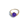 Natural Chalcedony Stone Ring Purely Handmade Hand Woven Winding Design Color Preserving Versatile Unisex Jewelry