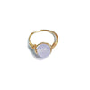 Natural Chalcedony Stone Ring Purely Handmade Hand Woven Winding Design Color Preserving Versatile Unisex Jewelry