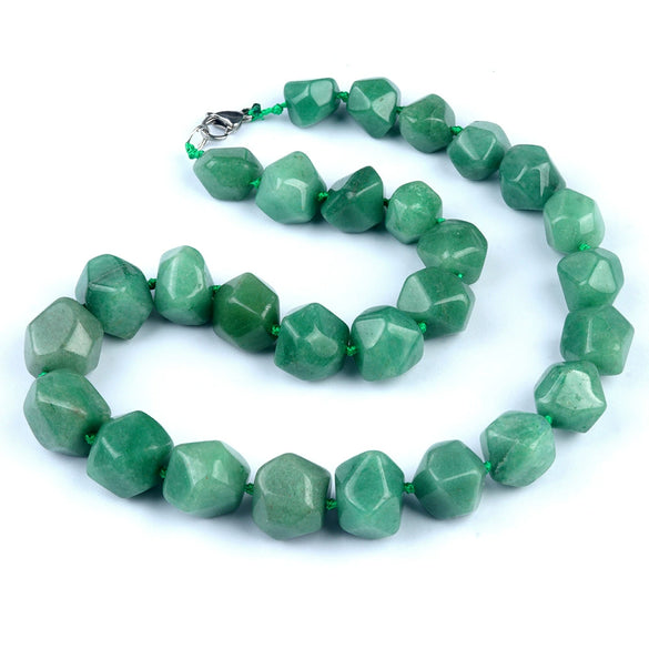 Natural Crystal Agate Jade Irregular Polished Necklace