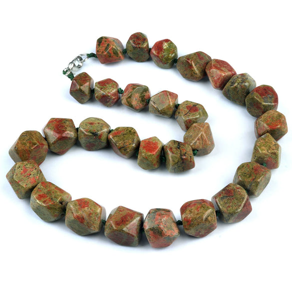 Natural Crystal Agate Jade Irregular Polished Necklace