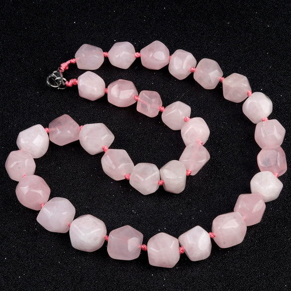 Natural Crystal Agate Jade Irregular Polished Necklace