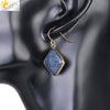 Natural Crystal Amethyst Geometric Earrings For Women With Electroplated Creative Style