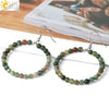 Natural Crystal Beaded Amethyst Earrings Personality Fashion Small Ring Drop Earrings